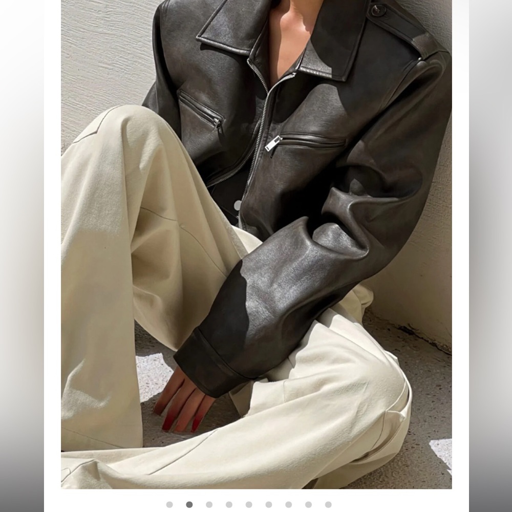 Pixie market vegan leather jacket size small, NWT